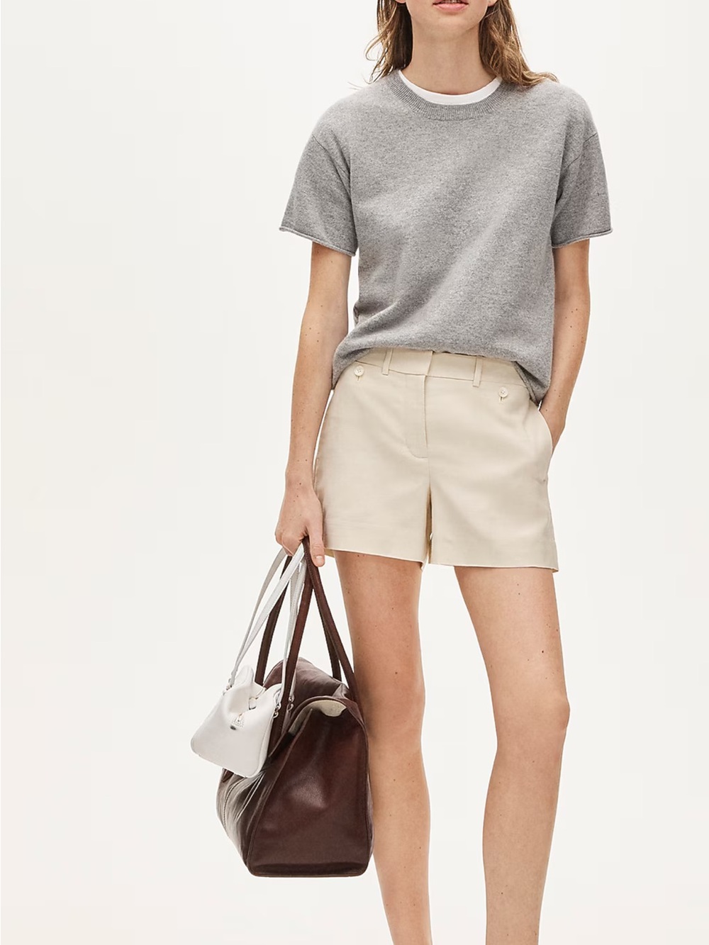 NWT J. Crew Cream Tailored Shorts